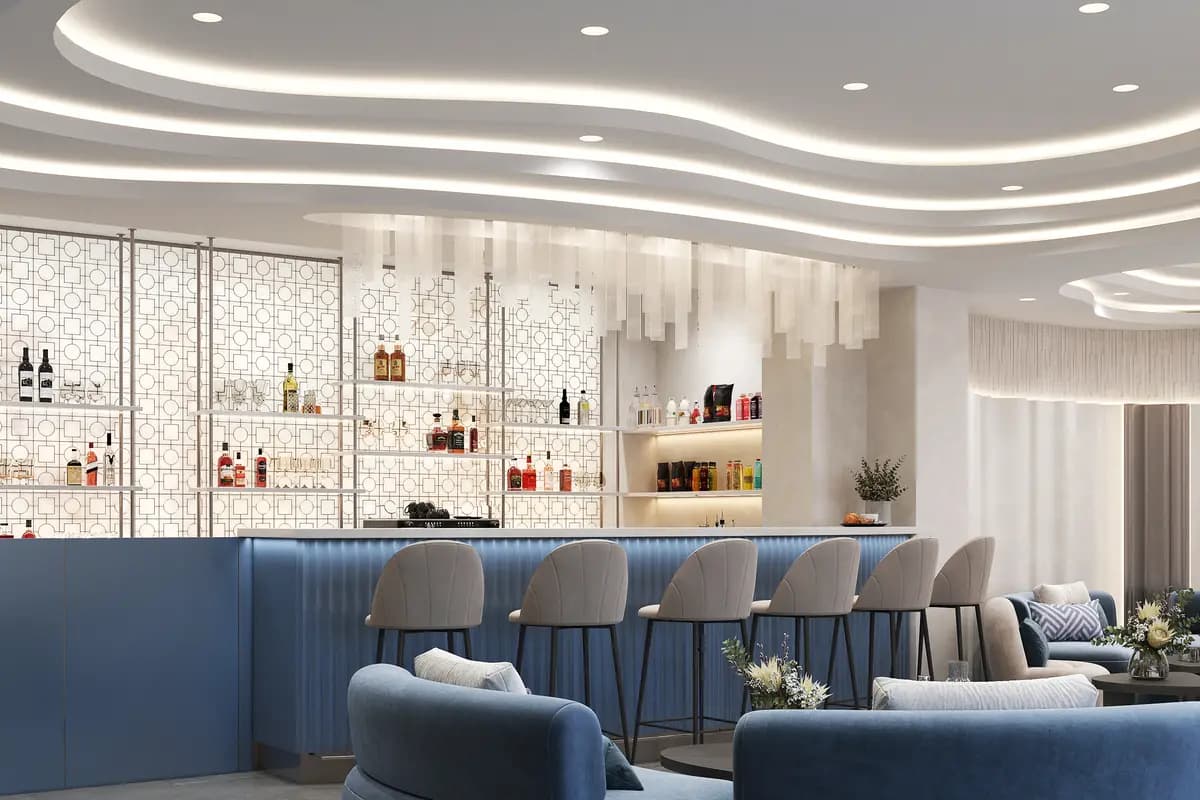 Зона отдыха с мягкой мебелью